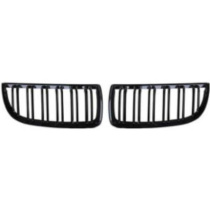 BMW 3-Serie E90 2005-2008 Dubbelribbad Blanksvart Sportgrill / Njurar DIEDERICHS